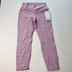 Lululemon Align HR Pant 25" Pink Peony Nulu Yoga Leggings LW5CTCS PKPI Womens 10